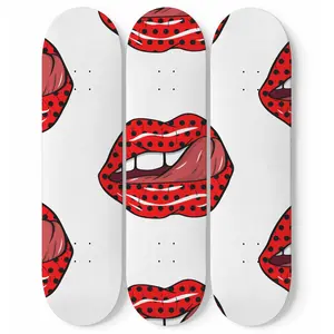 Sexy Red Lips | Skateboard Wall Art