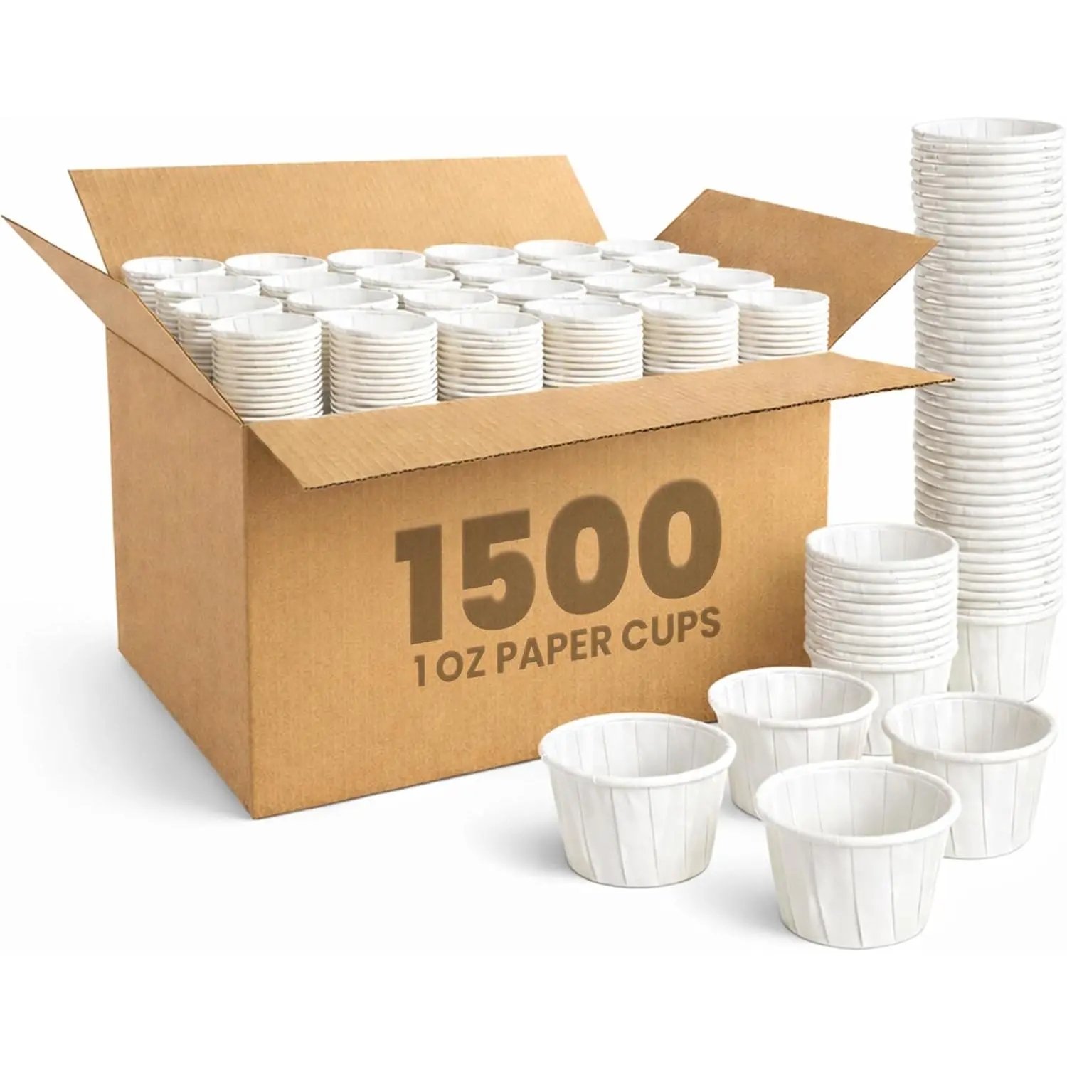 Paper Medicine Cups Disposable 1 oz 1500 pcs, Paper Condiment Cup 1oz, Papers Pill Cups Disposable, Souffle Cup2026