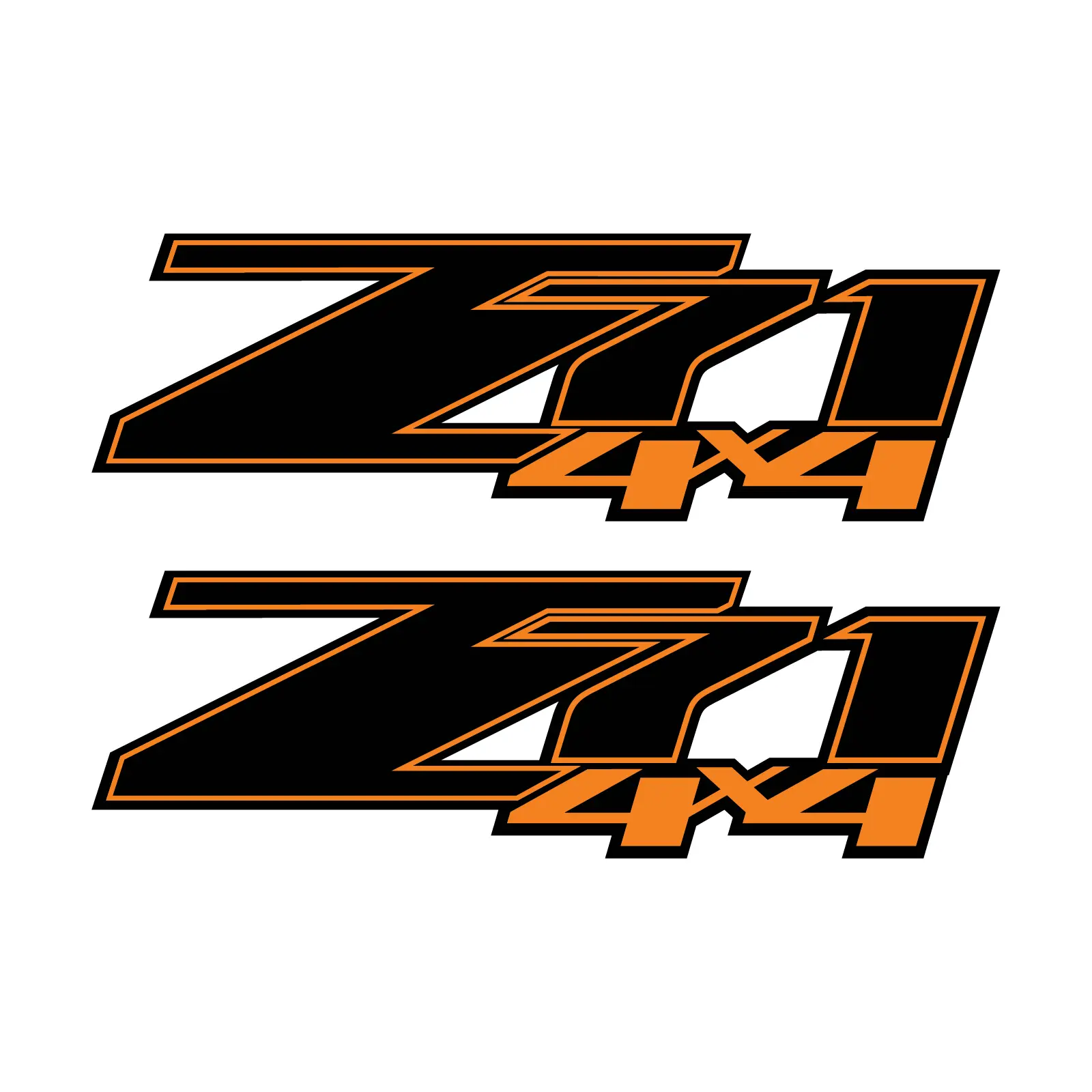 Z71 4x4 Truck Decals  Stickers for 1500 2500  / Orange