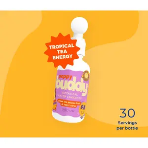 Peppy Buddy - Tropical Tea Energy Water Enhancer Flavor Drops, 30 Servings