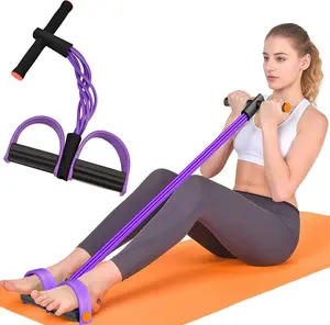 6-Tube Resistance Band with Foot Pedals – Portable Exercise Puller for Full Body Workout, Home Fitness Stretching Equipment6-Tube Resistance Band with Foot Pedals – Portable Exercise Puller for Full Body Workout, Home Fitness Stretching Equipment