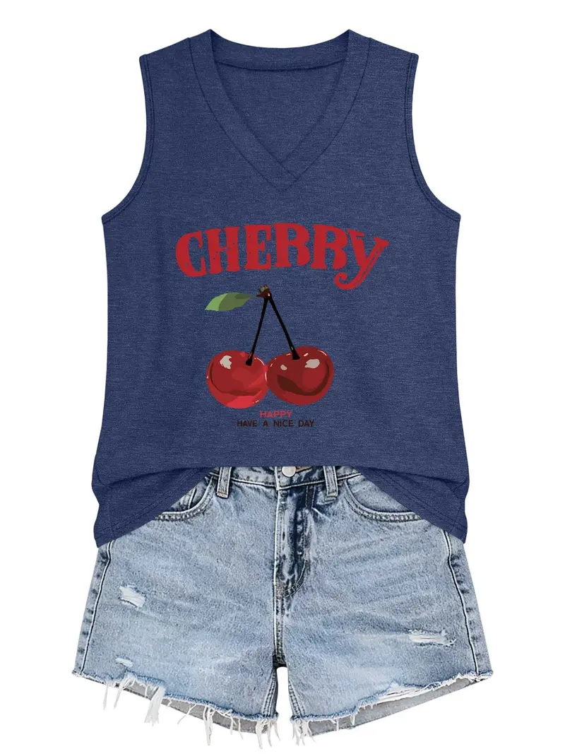 womens cherry tank too - TikTok Shop
