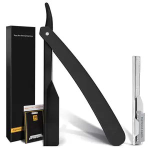 Professional Straight Razor for Men – Barber Shaving Razor Kit with Replaceable Blades – Classic Single Edge Razor Lightweight Shaver