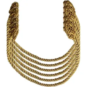 Decorative Twist Ties, 6 Pack, 16 inches (Gold) - Hang Garland, Lights, and Decorations Securely on Bannisters, Stairways, Railings
