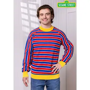 Adult Sesame Street Ernie Cosplay Knit Sweater