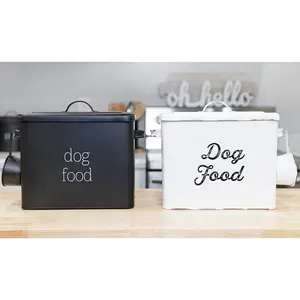 Enamelware Dog Food Canister