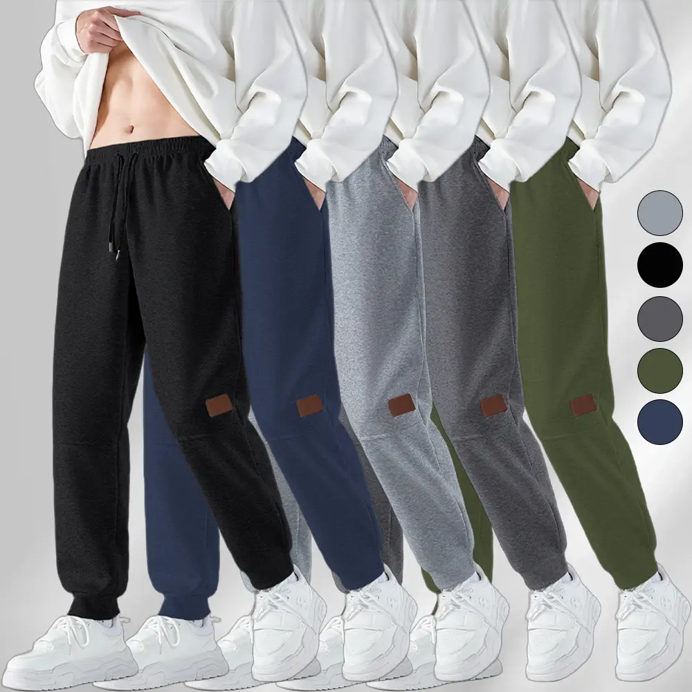 3-Pack / 1-Pack Men’s loose-fit fleece-lined sweatpants, suitable for outdoor activities or loungewear (Sizes: XS to 3XL)