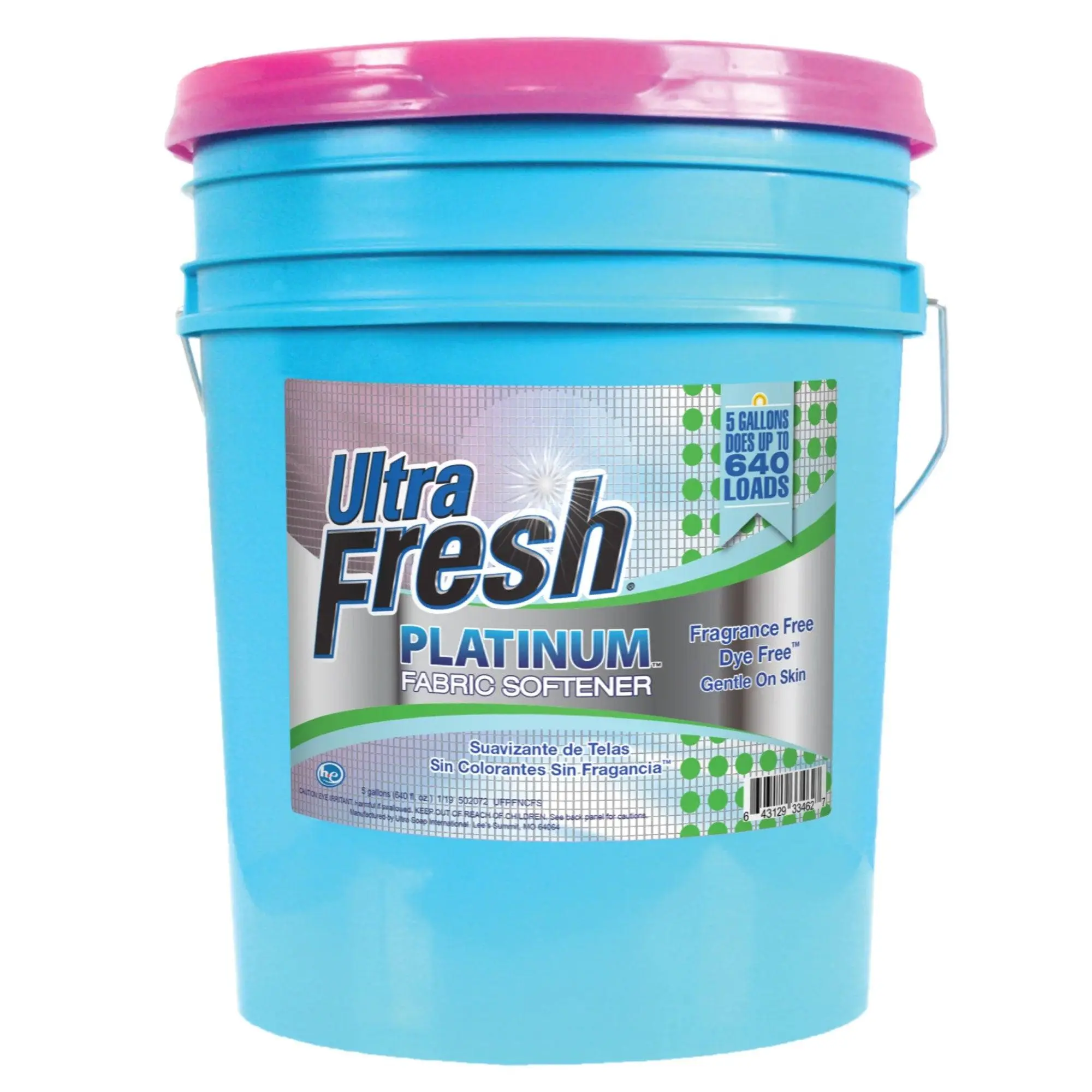 Ultra Fresh Platinum Fragrance & Dye Free Fabric Softener Up to 640 Loads, 5 Gal Ultra Fresh Platinum Fragrance & Dye Free Fabric Softener Up to 640 Loads, 5 Gal