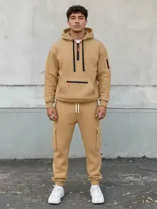 Men's Casual Sports Set, Tracksuit Sweat Suits, Basketball Jersey, Hooded Sweatshirt, Outdoor Sportswear, Home Leisure, Work Pants, New Comfortable Cargo Pants