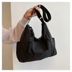 Large-Capacity Relaxed Tote Bag — Canvas Crossbody for Commuting