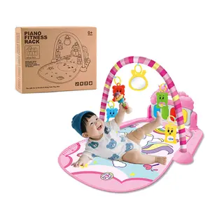 Baby Play Mat with Kick and Play Piano Gym, Baby Gyms & Playmats with 5 Infant Sensory Toys, Newborn Boy & Girl Gifts