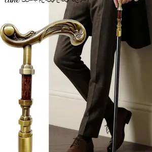 High-End Dual Color Creative Cane, Vintage Faucet Shape Zinc Alloy, Detachable Combination Walking Stick, Walking Aid, Outdoor Use, Men's Gift