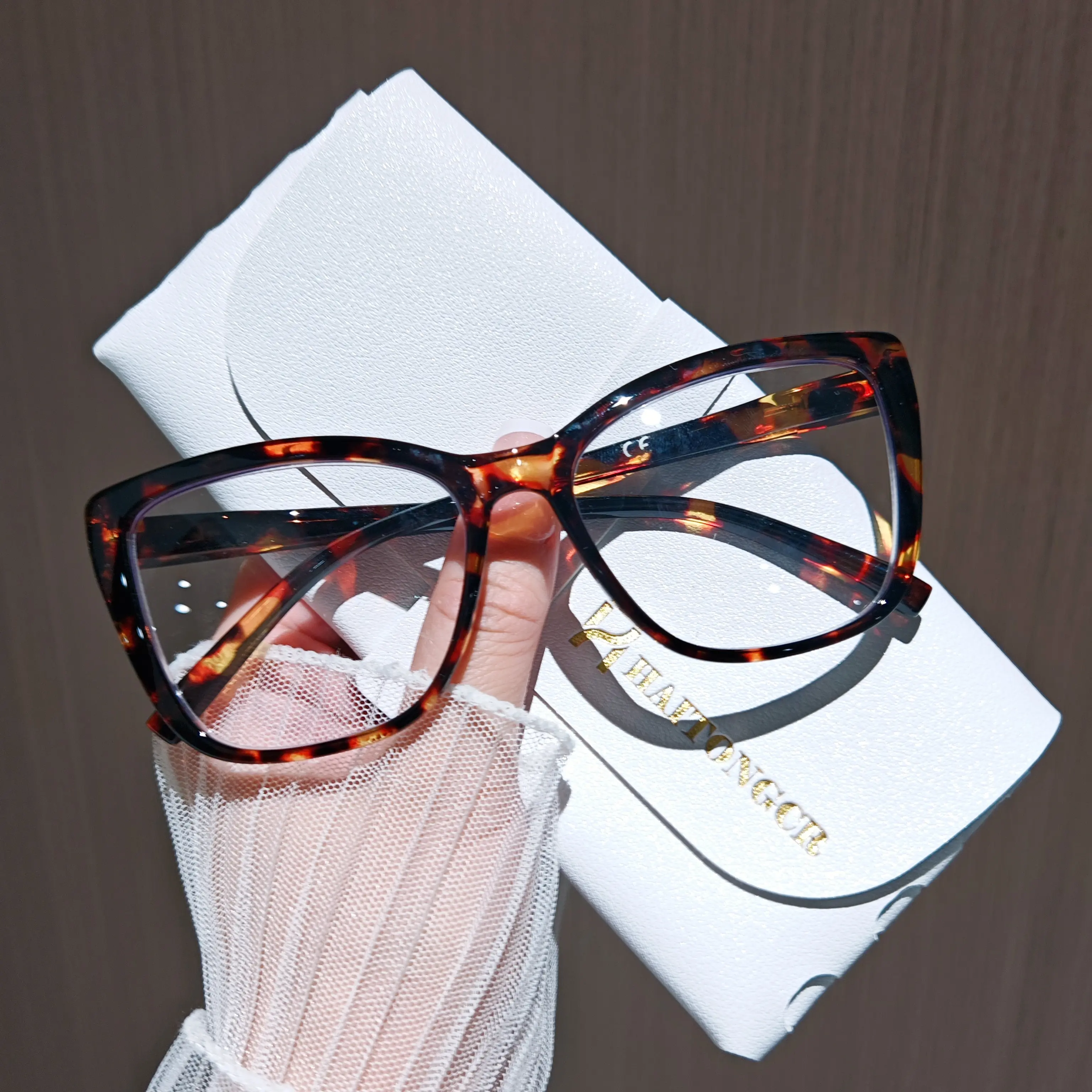 Oversized Square Reading Glasses for Women, Stylish Cat Eye Full-Rim Readers, Tortoiseshell or Black Frame, Clear Lens Eyewear for Daily Reading
