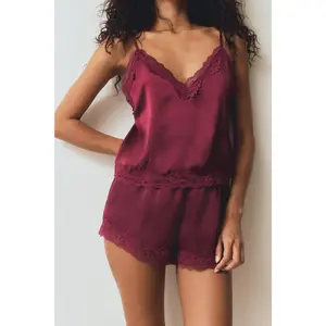 H&M Lace-trimmed satin pyjamas