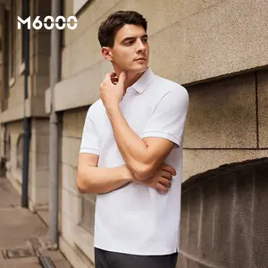 M6000 Men's Cooling Polo Shirt Breathable Sorona Fabric Short Sleeve Solid Color Structured Collar for Everyday Wear