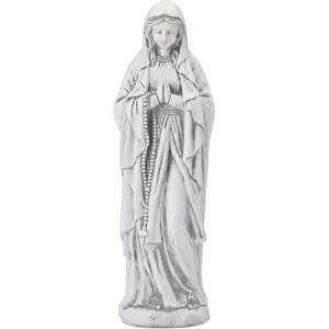 Virgin Mary Statue Catholic 15" H, Resin Religious Garden Statues Mother Mary Statue Praying Sculpture for Indoor Home Decor Outdoor Yard Patio Hallway