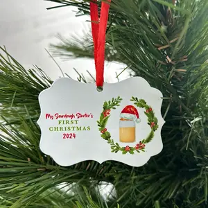 My Sourdough Starter’s First Christmas 2024 Ornament - Unique Keepsake