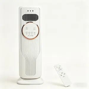 Year-Round Comfort Bladeless Tower Fan & Heater | 3 Speed Cooling 2 Heat Settings | Remote Controlled | Safe No-Blade Design | Ice/Water Cooling | 28ft/s Strong Airflow | Ideal for Home Bedroom Office