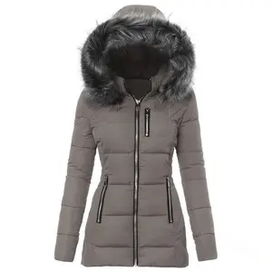 Women's Winter Windproof and Warm Down Jacket - Waterproof Thick Hooded Fashion Down Jacket, High Quality Down Filler for Maximum Warmth, Windproof and Waterproof Outer Fabric, Adjustable Drawstring Hood, Thickened Lining