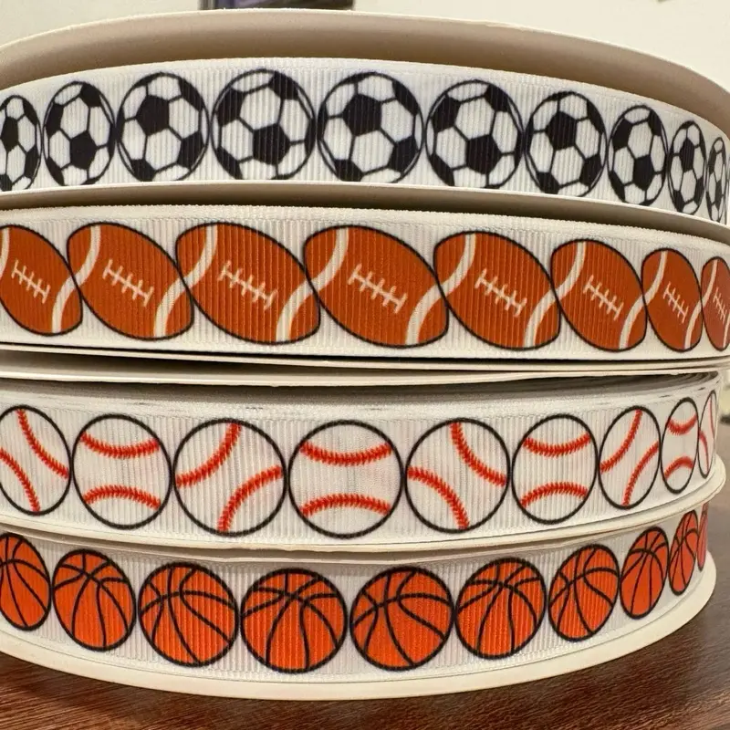 6/8" Sports Grosgrain Ribbon 100-Yard Roll 6/8" Sports Grosgrain Ribbon 100-Yard Roll
