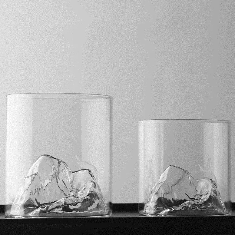 Mountain Cocktail Whiskey Drinking Glass Set of Two
