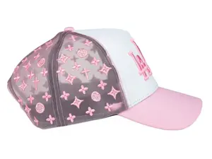 RUDE AWAKENINGS PINK LA LA LA MENS SNAPBACK HAT RDLALALA PINK