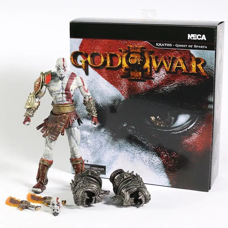 God Of War 3 Ultimate Kratos Ghost Of Sparta Action Figure 7" Toy, PVC Collectible Figurine, Desktop Display Ornament, Detailed Hand Painted Statue, Anime Style Model Toy, Collector Display Piece, Car Desk Decoration, Shelf Decor Model