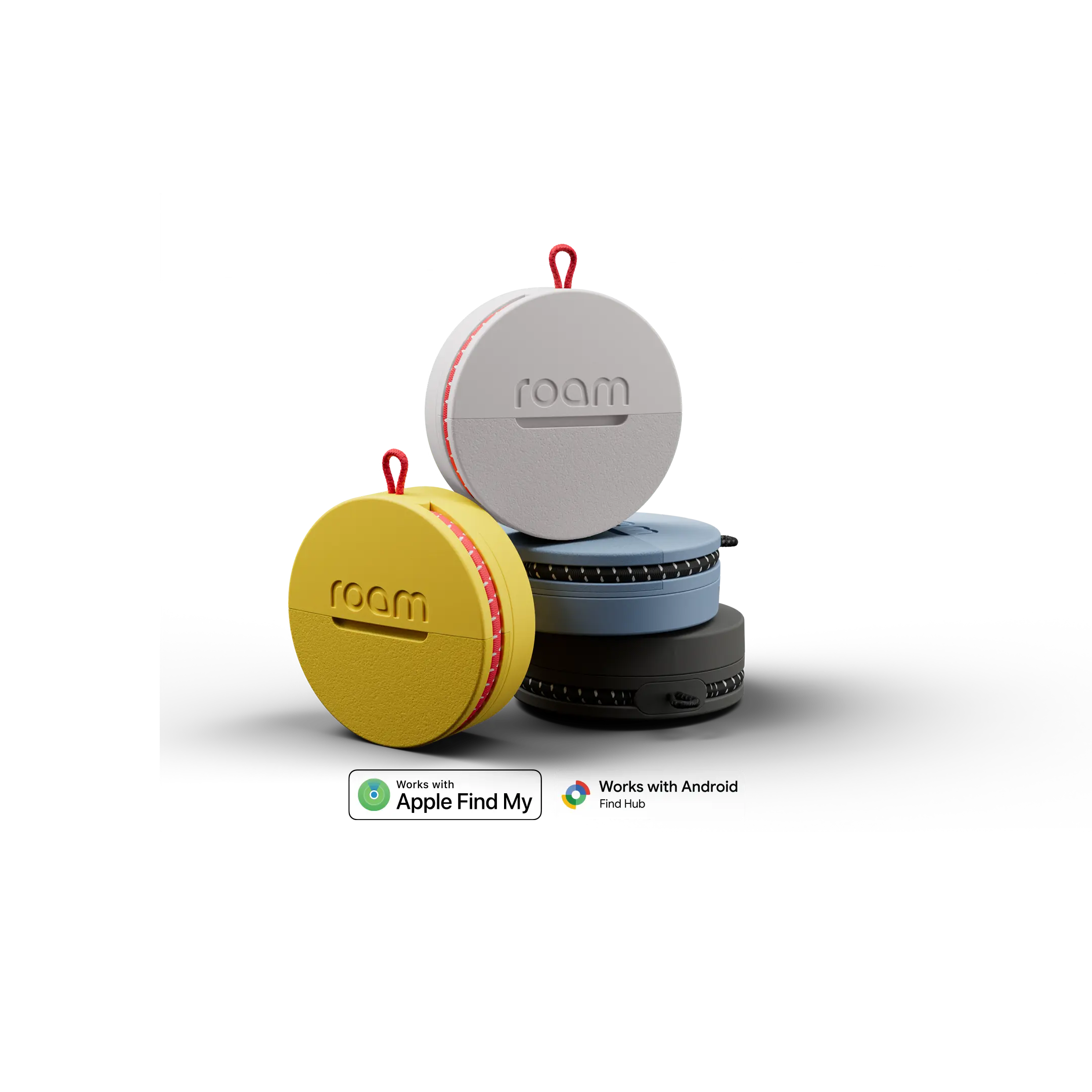 Roam Smart Tracker 4-Pack with 1-Year Battery Life Free Global Tracking iOS & Android Find My Alerts