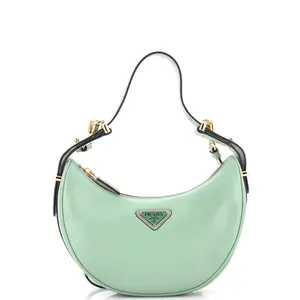 Pre-owned PRADA Leather Shoulder Bags Arque Half Moon Hobo Small by Rebag