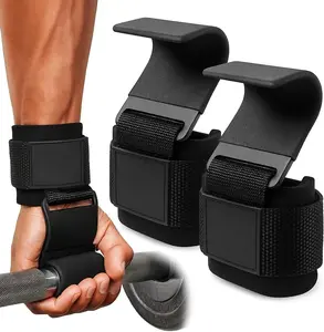 Ollas Weight Lifting Hooks by Gymreapers Heavy Duty Lifting Wrist Straps for Pull Ups Deadlifts Home Gym Fitness Accessories Christmas Gift