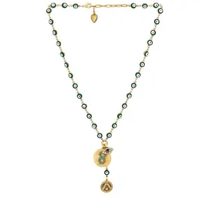 Elizabeth Cole Galia Necklace in Green