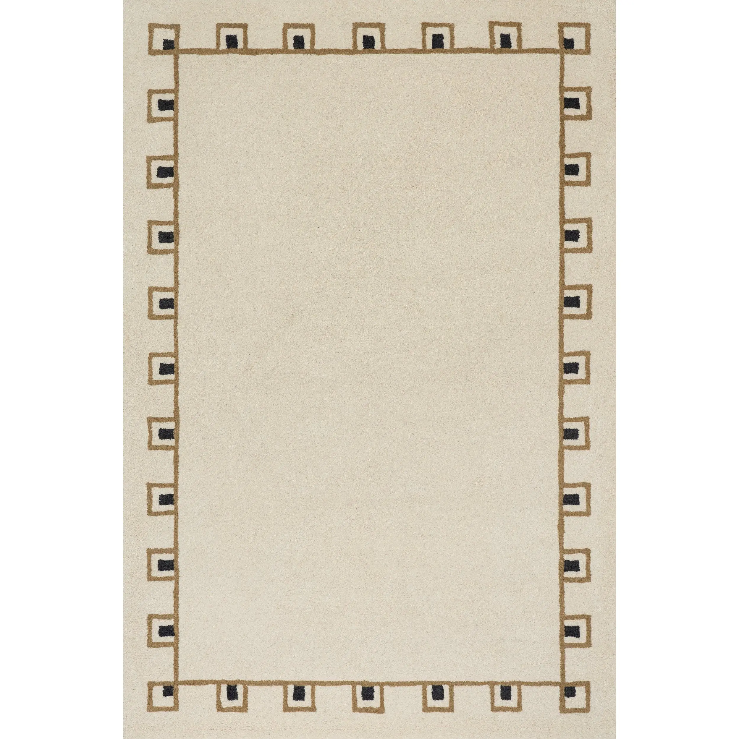 Nate Berkus Yves Bordered Wool Cozy Area Rug