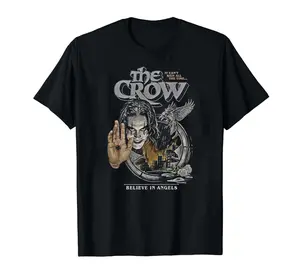 VintageTee Gildan The Crow 90s Movie T-shirt, The Crow Eric Draven Retro T-shirt, The Crow Vintage Minimalist T-shirt, Halloween Gift For Women, Men, Friends, Film Fans