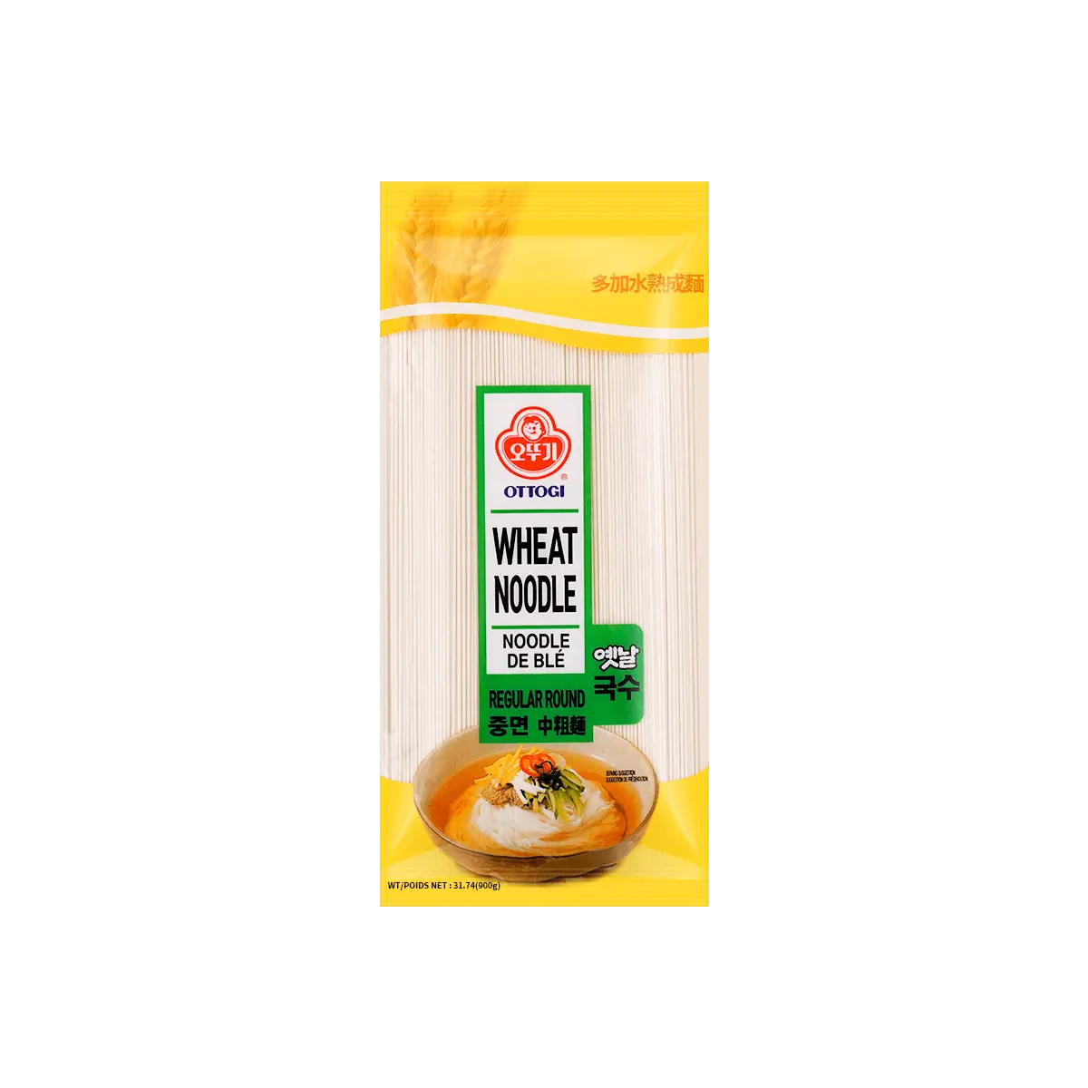 OTTOGI Korean Wheat Noodles - Medium Thick "Soba" Style Pasta, 900g Family Pack