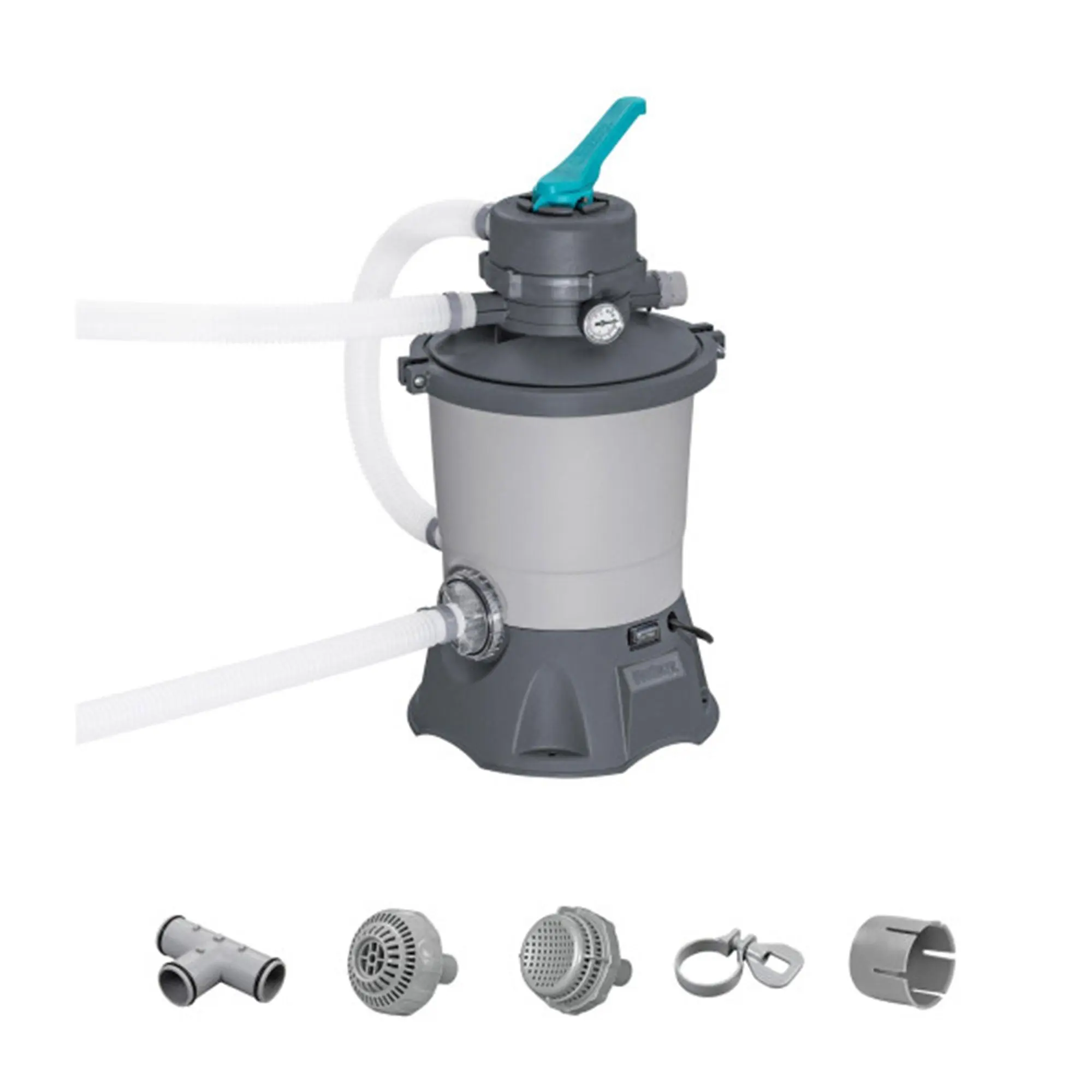 Bestway 950 Gallon Sand Filter Pump for Above Ground Outdoor Swimming Pools