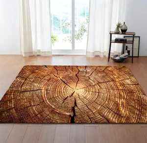 Wood Patterned Foam Rug