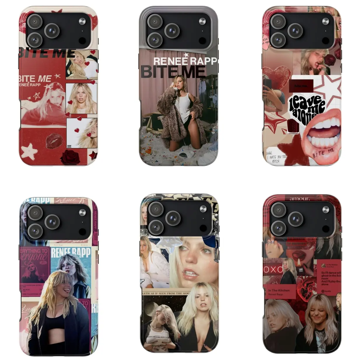 Reneé Rapp Phone Case, Reneé Rapp Merch, Bite Me Tour, Renee Rapp Talk Too Much, Gift for Women Men, Fan Gift, Phone Cover For Iphone 17/16/15/14/13/12/11 Plus Pro Max Mini