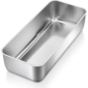 Loaf Pans for Baking Bread, 12 x 5 Inch Large Stainless Steel Bread Loaf Pan Tins for Homemade Meatloaf Cake Brownies,  & Sturdy, Oven & Dishwasher Safe, 1 count