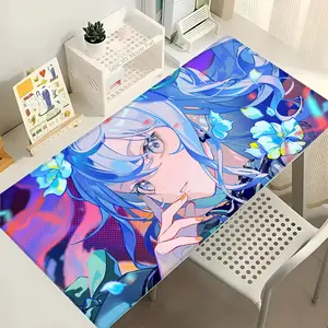 Hololive Hoshimachi Suisei Cute Desk Mat Pc Accessories Large Mousepad Anime Kawaii Carpet Cartoon Girl Rubber Laptop Mouse Pad