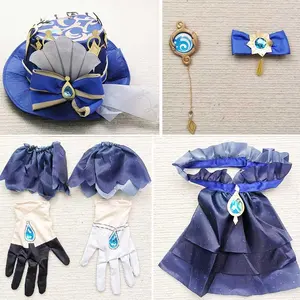 Furina Cosplay Costume Furina de Fontaine Focalors Cospaly Outfits with Hat For Anime Comic Con