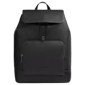 COACH Turner 30 Adjustable Strap Drawstring Magnetic Snap Pebbled Leather Backpack Large Unisex Couple Style Black