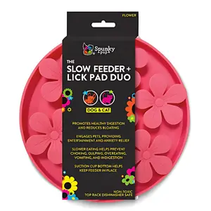 Spunky Pup Slow Feeder & Lick Pad Duo for Dogs and Cats