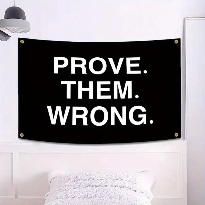 Milky White Motivational Tapestry - Fashionable Wall Decor for Home Gyms, University Dormitories - Ideal for Countering Misconceptions, Inspirational