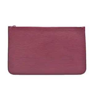 Pre-owned Louis Vuitton LEATHER Small Leather Goods Epi Neverfull MM Pochette Fuchsia SR2103