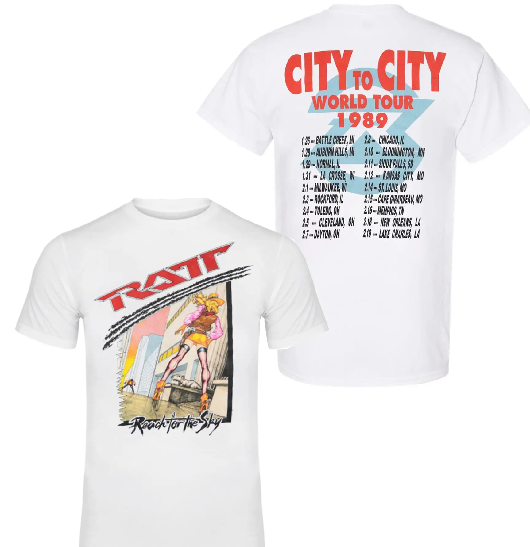 Ratt Vintage T-shirt 1989 Reach For The Sky Tour