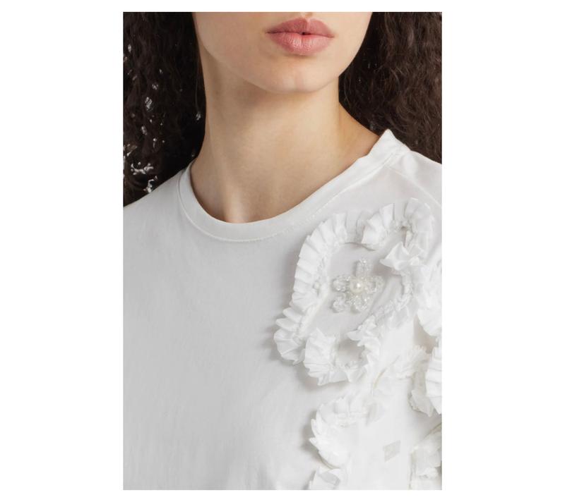 NIKKI LUND Celine 3D Floral Tee Shirt