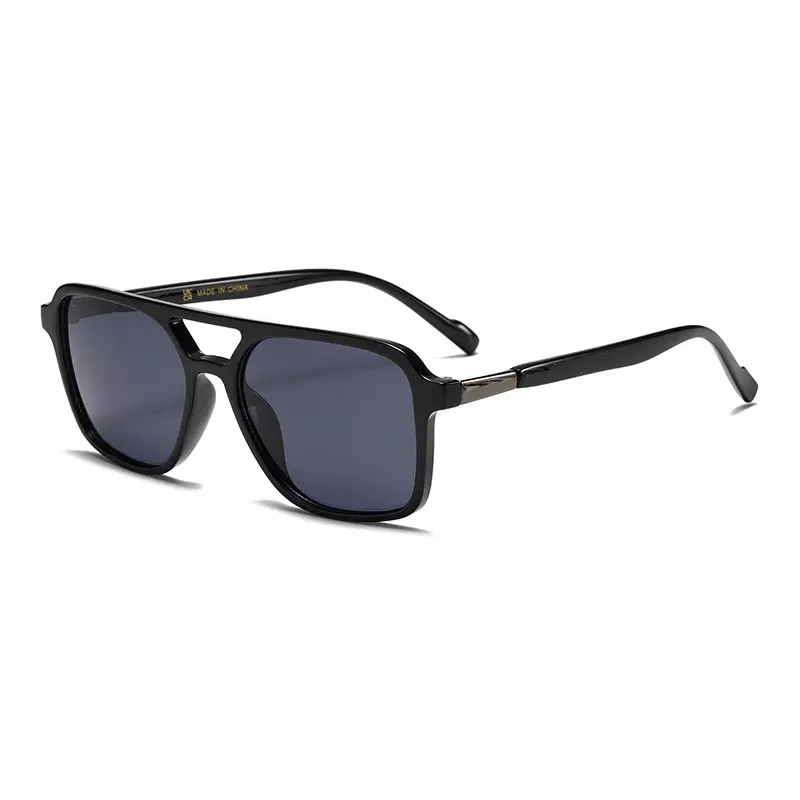 Women\'s Black Grey Trendy Rectangle Retro Aviator Sunglasses Elegant Frame Amazon.com: konqkin Retro Aviator Sunglasses for Women Men  main image 3