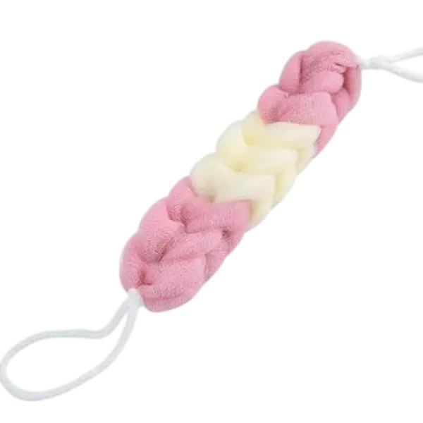 Bath Shower Loofah Exfoliating Sponge Back Body Scrubber Soft Mesh Wash Accessories Skin Care (Pink)