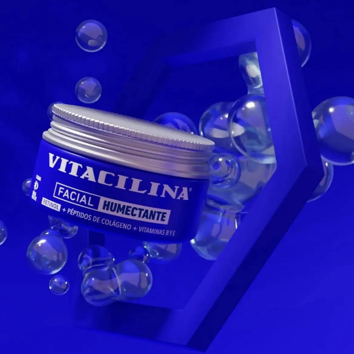 Vitacilina Facial Humectante 100g - Hydrating Skincare Serum with Retinol, Collagen Peptides & Vitamins B & E for Enhanced Hydration and Stronger Skin Barrier