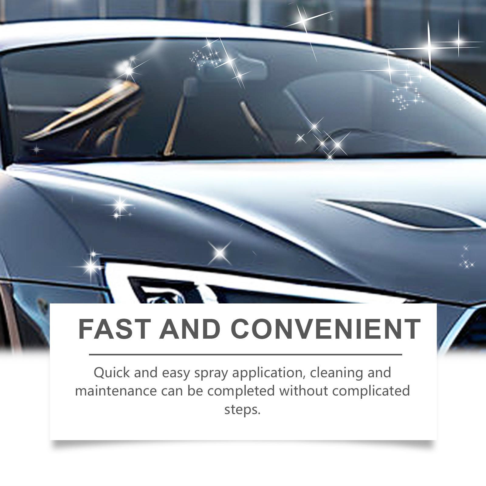 Nano Ceramic Coating Spray for Cars Fix Faded Paint Remove Dirt and Stains Restore High Gloss Shine Long Lasting Hydrophobic Protection